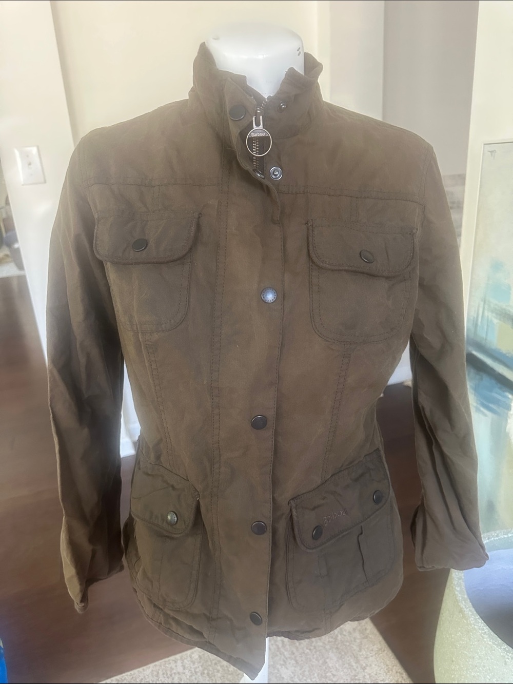 Barbour Womens Classic Waxed Jacket 6